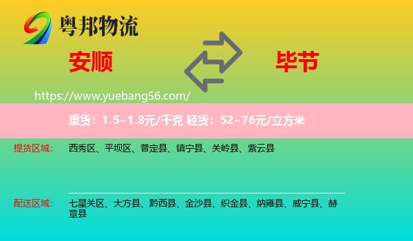 安順到畢節(jié)物流