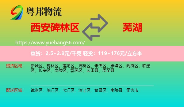 碑林區(qū)到蕪湖物流