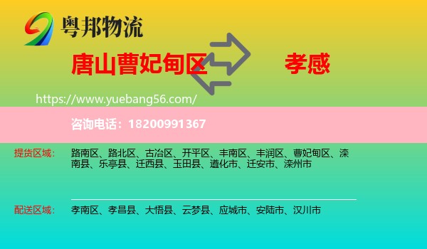 曹妃甸區(qū)到孝感物流