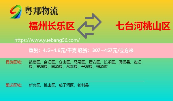 長樂區(qū)到桃山區(qū)物流