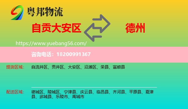 大安區(qū)到德州物流