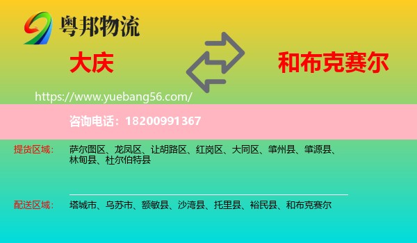 大慶到和布克賽爾物流