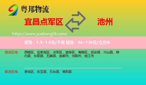 點軍區(qū)到池州物流