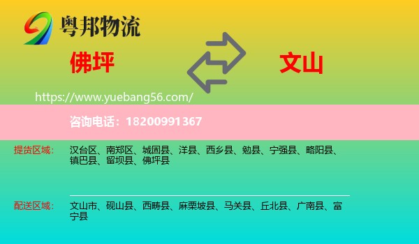 佛坪縣到文山物流