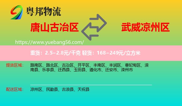 古冶區(qū)到?jīng)鲋輩^(qū)物流