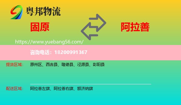 固原到阿拉善盟物流