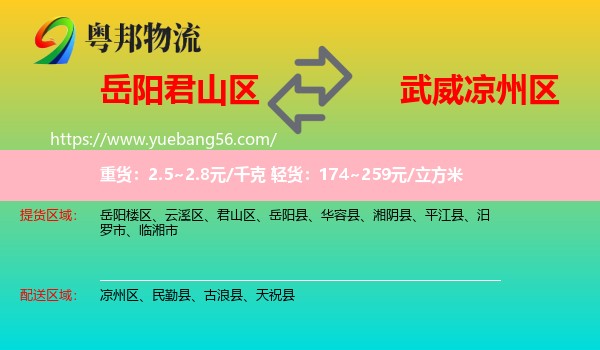 君山區(qū)到?jīng)鲋輩^(qū)物流