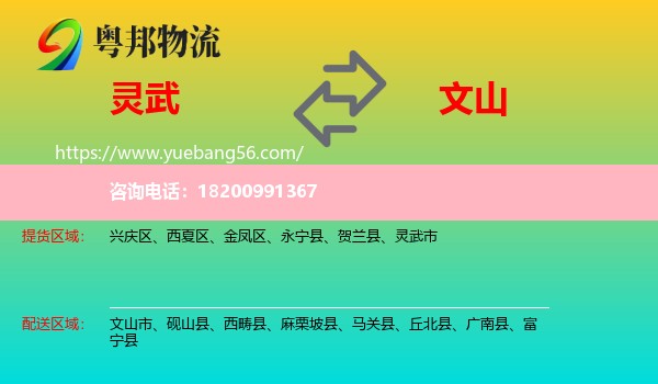 靈武市到文山物流