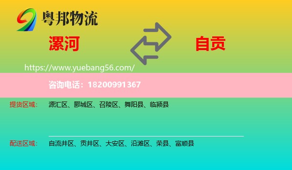 漯河到自貢物流