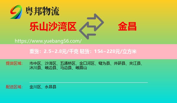 沙灣區(qū)到金昌物流