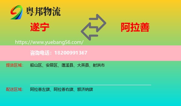 遂寧到阿拉善盟物流