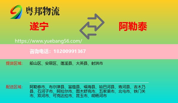 遂寧到阿勒泰物流