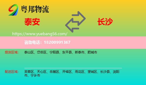 泰安到長(zhǎng)沙物流