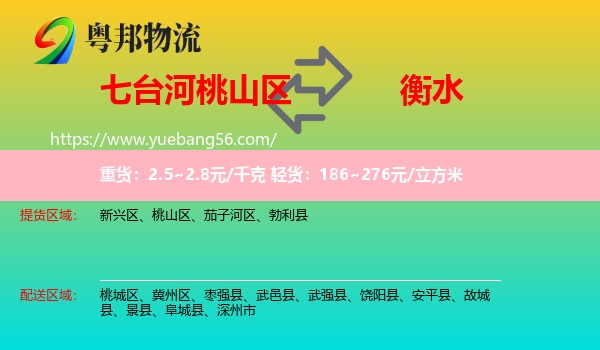 桃山區(qū)到衡水物流
