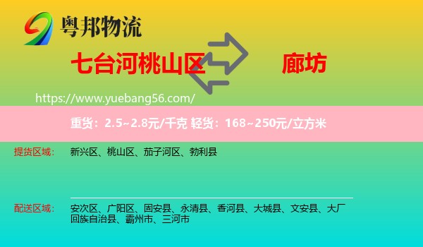 桃山區(qū)到廊坊物流