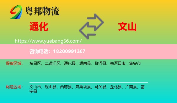 通化到文山物流