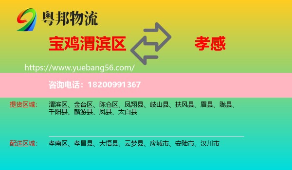 渭濱區(qū)到孝感物流