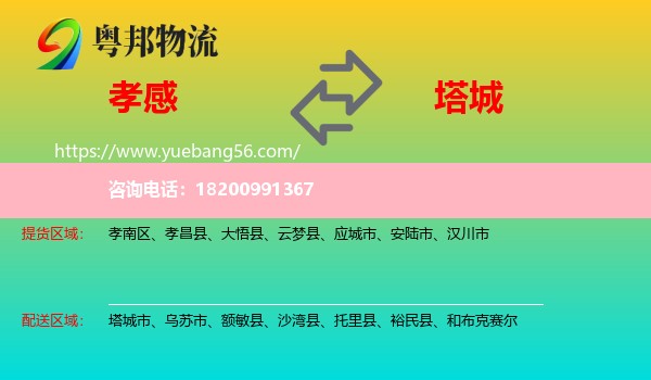 孝感到塔城物流