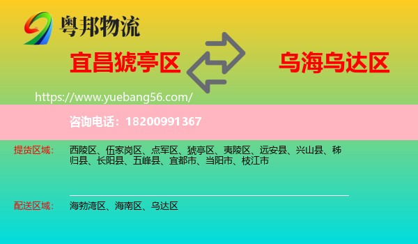 猇亭區(qū)到烏達(dá)區(qū)物流