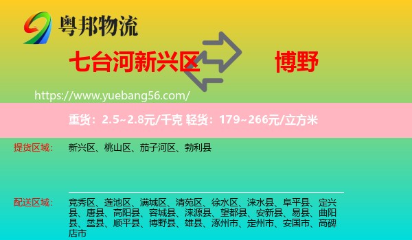 新興區(qū)到博野縣物流