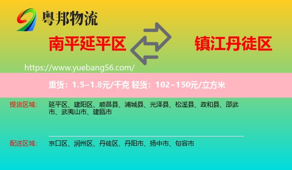 延平區(qū)到丹徒區(qū)物流